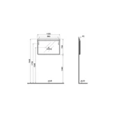 Vitra Nest Trendy Led Aydınlatmalı Ayna, 100 Cm, Parlak Antrasit 56165 thumbnail 2