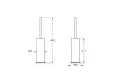 Vitra Origin Classic Tuvalet Fırçalığı (Yerden) Mat Siyah A4452136 - 2