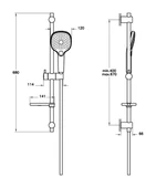 Vitra Bliss Square 3F Sürgülü El Duşu Takımı A45775 thumbnail 2