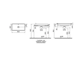 Vitra Metropole Dikdörtgen Çanak Lavabo, 80 cm, 7536B003-0673 - 2