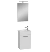 Vitra Mia Kapaklı Lavabo Dolabı - Düz Ayna Seti 40cm, Parlak Beyaz 69576 - 1