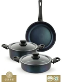 Esse Green 5 Parça Set Karnıyarık Tencere 26 cm - Derin 26 cm - Tava 24 cm thumbnail 1