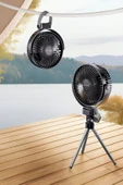 Proware Aydınlatmalı Taşınabilir Fan 360° açı ayarı Siyah - 1