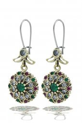 Verde  Renkli Taşlı  Gümüş Üçlü Set Otantik Takı Ayarlanabiilir Yüzüklü thumbnail 3