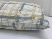 NİVEMESHOME FÜME EKOSE DESEN 2 Lİ YASTIK KILIFI KAPAKLI 50X70 - 3