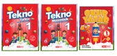KIRMIZI BEYAZ YAYINLARI 1.SINIF 2.DÖNEM TEKNO TÜRKÇE - MATEMATİK - OKUR YAZAR TEKRAR 3'LÜ SET - 1