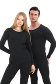 Unisex Fanila Alt Üst İçlik Takım Kışlık İçlik Termal Pamuklu Likralı Günlük Terletmeyen Sıcak Tutan - 7