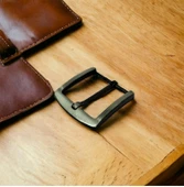 Kemer Tokası 4,5 cm Siyah Silme 1 Adet  (Leathercraft, Deri Hobi) - 1