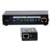 S-Link SL-VGA300  VGA Extender 1902x1200 Resolution  300mt With audio BY on CAT5-CAT6 - 1