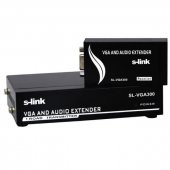 S-Link SL-VGA300  VGA Extender 1902x1200 Resolution  300mt With audio BY on CAT5-CAT6 - 2