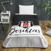 Taç Taraftar Lisanslı Tek Kişilik Battaniye (160x220)-BEŞİKTAŞ KLASİK - 1