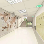 Teyyare Dünya Haritası Okul Duvar Kağıdı - 1