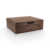 Woodsaka 3line Çekmeceli Monitör Stand & Araç-Gereç Saklama Kutusu - Büyük - Ceviz Ağacından - 3