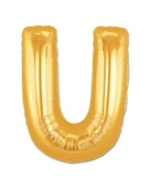 U Harf Folyo Balon Altın Renk  40 inç - 2