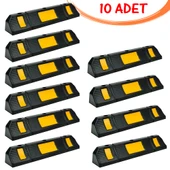 Kauçuk Araç Takozu Kauçuk Otopark Stoperi Araç Durdurucu Bariyer 60 cm (10 ADET) - 1