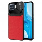 Oppo Reno 4 Lite Kılıf ​Zore Emiks Deri Görünümlü Kılıf - 2