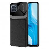 Oppo Reno 4 Lite Kılıf ​Zore Emiks Deri Görünümlü Kılıf - 4