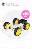 10'lu Paket 4WD Robot Araba Kiti - Okul ve Sınıflar için MEB Uyumlu - 1