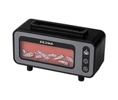 Cbtx 200 Ml Şömine Alev Aromaterapi Hava Nemlendirici Usb Renkli Gece Lambası Uçucu Yağ Difüzörü Siyah - 1