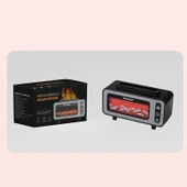 Cbtx 200 Ml Şömine Alev Aromaterapi Hava Nemlendirici Usb Renkli Gece Lambası Uçucu Yağ Difüzörü Siyah - 8