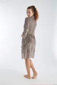 Dantelli Niki Kadife Bambu Cotton Sabahlık - 5