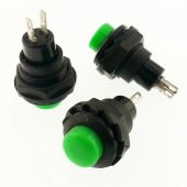 BUTON YUVARLAK R13-502  Plastik 10 mm YEŞİL SİYAH  GÖVDE - 1
