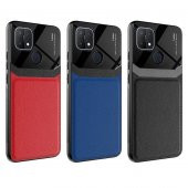 Oppo A15 Kılıf Zore Emiks Deri Görünümlü Kılıf thumbnail 5