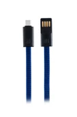MF Product Jettpower 0047 Metal Başlıklı Örgülü 3A Micro Usb Hızlı Şarj Kablosu 20 cm Mavi - 1