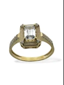 Tek Baget Sade Zarif Şık 8 Ayar Altın Yüzük thumbnail 1