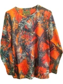 Mastery Turuncu Orman Desen Sweatshirt - 1