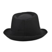 Çocuk Boy Siyah Kumaş Fötr Şapka Gösteri Şapkası Michael Jackson Şapkası 54 No thumbnail 3