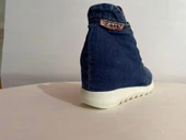 Kadın Gizli Topuklu Özel Tasarım Kot Jeans Günlük Ayakkabı - 5