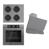 Ferre Flowart Basic Serisi Gri Ankastre Set (cs208 + Xe62cpr + D082) - 1