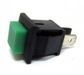 BUTON KARE PANEL Tip  PBS-15B YEŞİL 2 Pin  TIRNAKLI - 1