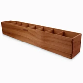 Woodsaka Reka 8 Bölümlü Ayarlanabilir Kalemlik Organizer - Kiraz - 1