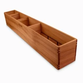 Woodsaka Reka 8 Bölümlü Ayarlanabilir Kalemlik Organizer - Kiraz - 4