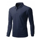 POLO YAKA LACİVERT SWEATSHİRT - 2