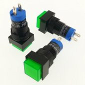 Onpow LAS2F-D/G 24V Yeşil M12 Sinyal Lambası Kare - 1