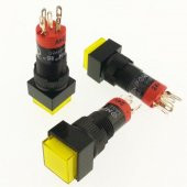 Onpow LAS3F-11/Y Buton 24V Sarı Işıklı M10 Kare - 1