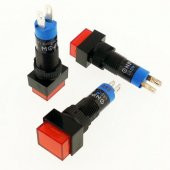Onpow LAS4J-D/R 24V Kırmızı M8 Sinyal Lambası Dikdörtgen - 1