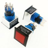 Onpow LAS1-APF-22/R Buton 24V Kırmızı Işıklı M16 Kare - 1