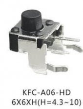 TACT  BUTON  6x6 90° PCB tip  Siyah  7 mm (KFC-A06-HD)(KFC-A06W3-7.0) - 1