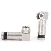 Nova Sıkmalı RG6/U6 L Tipi Çevirmeli F Konnektör - 1