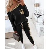 Lucky Life Kadın Uzun Kollu Leopar Detay Viskon Iki Iplik Ikili Takım - 3