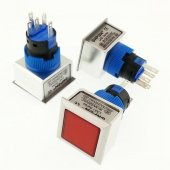Onpow LAS1-AWF-11/R Buton 24V Kırmızı Işıklı M16 Kare - 1