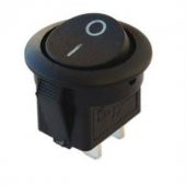 BUTON YUVARLAK KAFA ( MOM ) ~ OFF YAYLI SİYAH IŞIKSIZ 2 PİN  IC-133-2 - 1