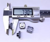 TACT BUTON 12x12 Siyah 7,3mm YUVARLAK  (BH-24) IC-202 - 1