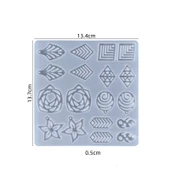 EPOKSİ REÇİNE SİLİKON KALIP İTHAL ÇOKLU KÜPE GÜL SİLİKON KALIP HB75215 - 0007 - 1