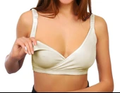 Sema Baby Kruvaze Emzirme Sütyeni Ekru 100 Beden - 1