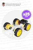 25'li Paket 4WD Robot Araba Kiti - Okul ve Sınıflar için MEB Uyumlu - 1